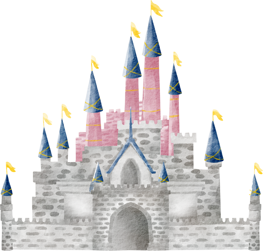 watercolor castle